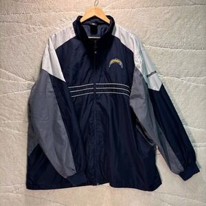 Reebok San Diego Chargers NFL Sports Illustrated Windbreaker Jacket 2XL XXL